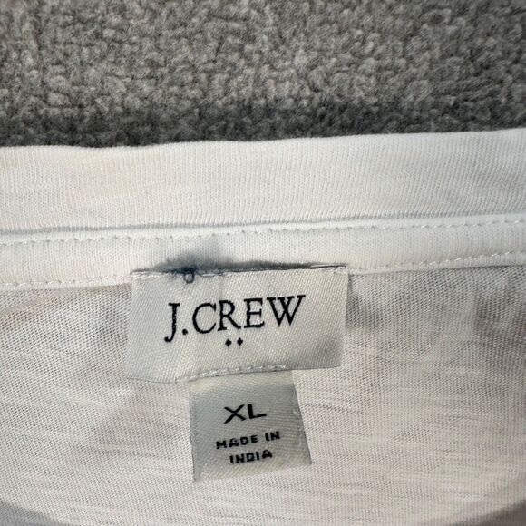 J.Crew Poplin Flutter Sleeve Tee Shirt Women's XL White Crew Neck BG881 - Picture 3 of 8